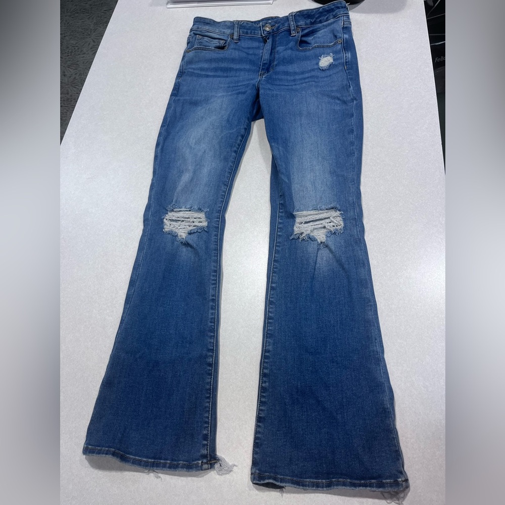 Women's American Eagle Hi-Rise Skinny Kick Jeans Size 8 Short